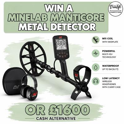 Win a minelab manticore metal detector!