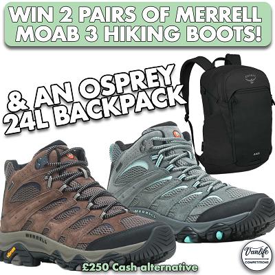 WIN 2 PAIRS OF MERRELL MOAB 3 HIKING BOOTS BUNDLE!