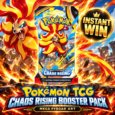 Pokémon TCG Mega Evolution Chaos Rising Sleeved Booster Pack | Mega Pyroar Art