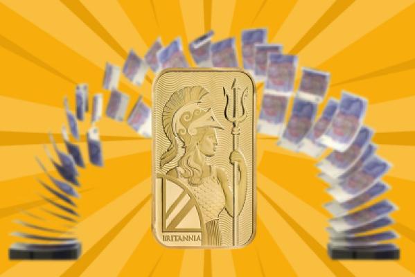1g Gold Britannia Bar or £90 Cash