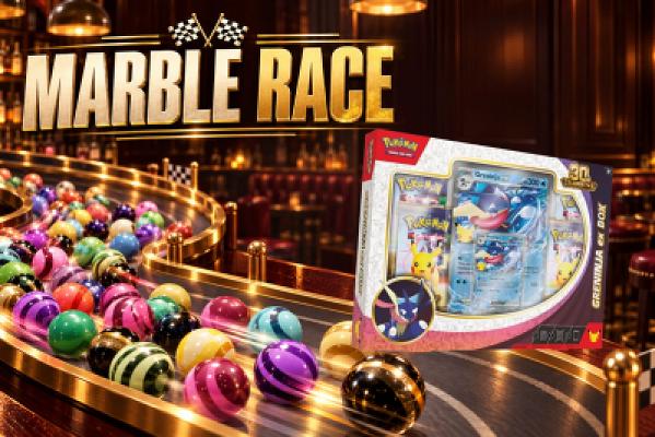 MARBLE RACE - Pokemon 30th Celebration Greninja ex Box - 1 WINNER