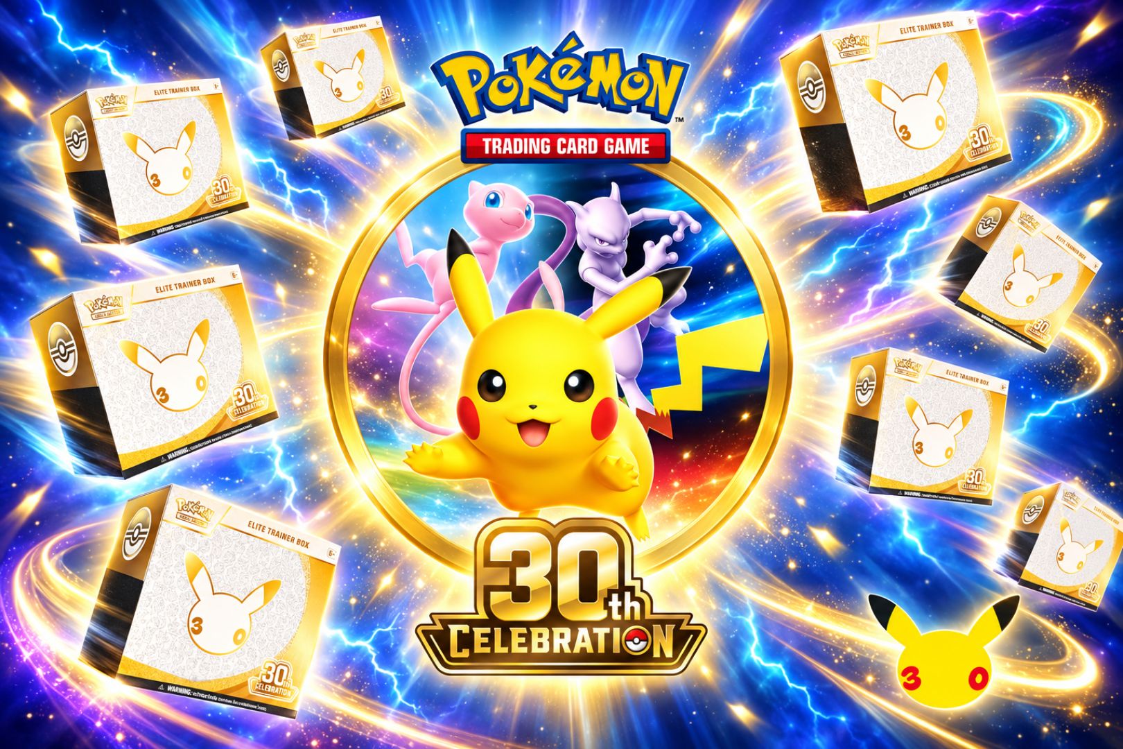 Pokémon 30th Anniversary CHAOS!! 10 ETBs to be won INSTANTLY!