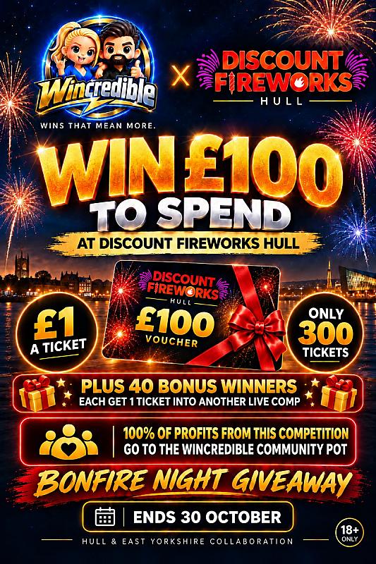Win £100 to Spend at Discount Fireworks Hull