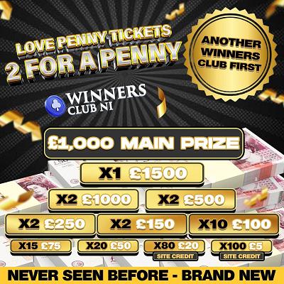 LOVE PENNY TICKETS/2 FOR A PENNY, HUGE INSTANTS, NEVER SEEN BEFORE, 2 TICKETS FOR 1P, 0.05P EACH