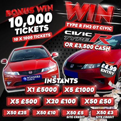 WIN 10,000 ENTRIES INTO OUR TYPR R COMP, 10 WINNERS 1,000 TICKETS EACH