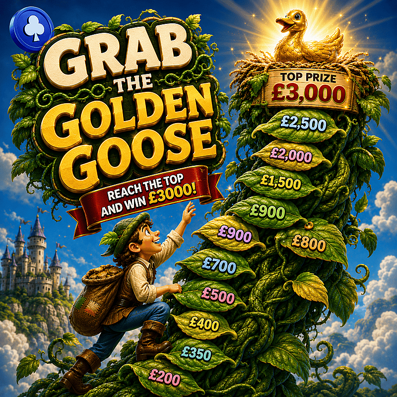 🐣 GRAB THE GOLDEN GOOSE! Win from 1,800+ instant prizes plus a £1,000 Main Prize — every play could be a winner! ✨💰