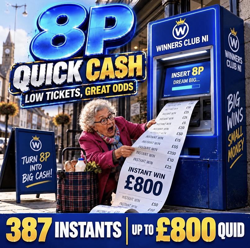 8P QUICK CASH,LOWEST TICKETS ,387 INSTANTS UP TO £800 QUID