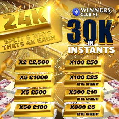 WIN £24K, £30K IN INSTANT WINS TO BE WON,HUGE COMP, ONLY 50P ENTRY