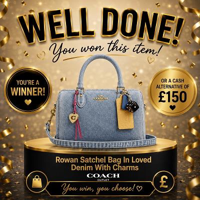 Rowan satchel bag in loved denim with charms || £150 CASH ALT