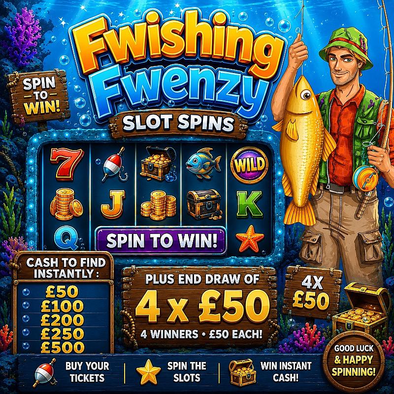 Fwishing fwenzy  ( Plus End Draw 4x £50 Winners )