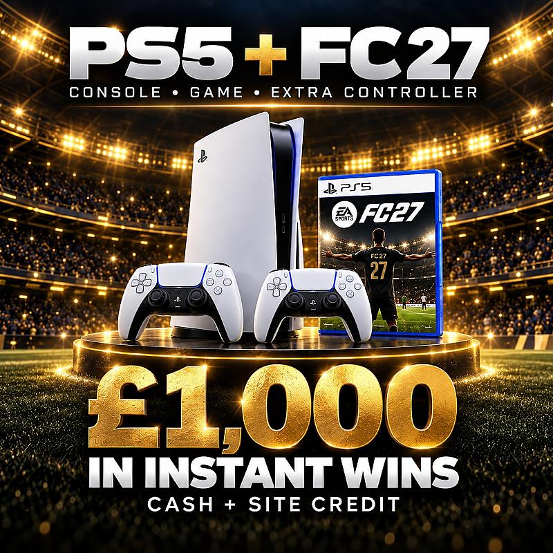  PS5 + FC 27 Bundle & £1,000 Instant Wins