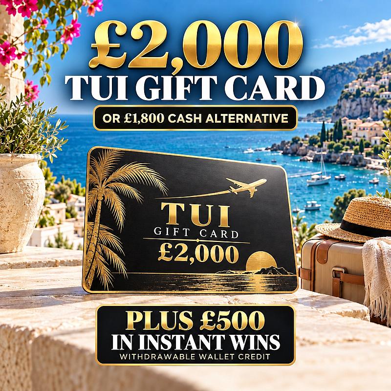 £2,000 Holiday Fund + £500 Instant Wins