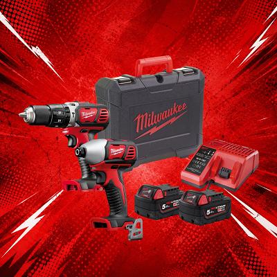 Milwaukee M18 BPP2C-502C Heavy Duty Twin Pack 2 x 5.0Ah OR £200
