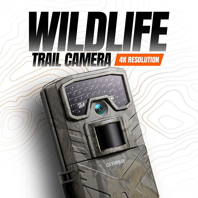4K Trail Cam with Colour Screen